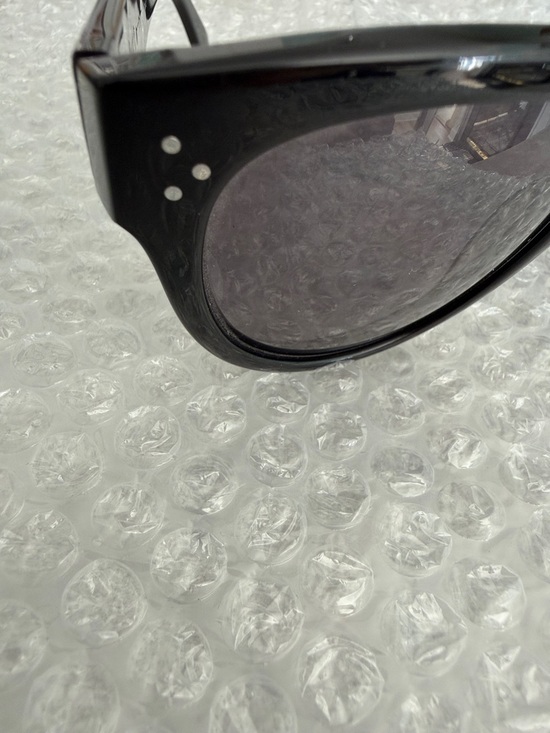 Celine Oversized Black 3 Dot Sunglasses Fair Condition - Picture 6 of 13